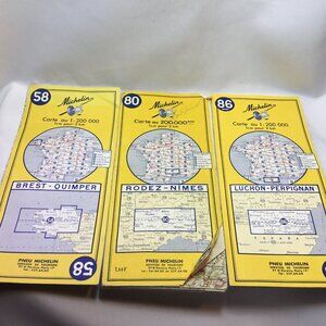 Vintage Michelin Road Map 1970 France